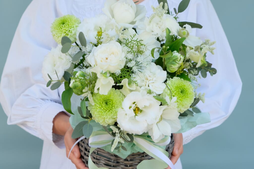 White & Green Arrangement
