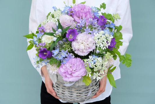 Sympathy Arrangement Blue & Purple