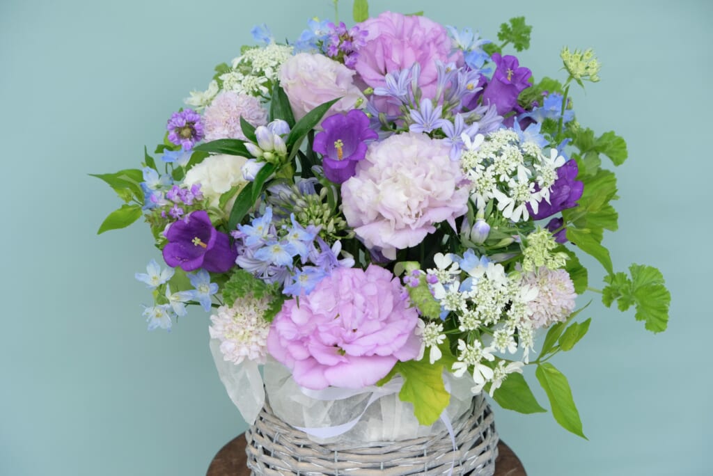 Sympathy Arrangement Blue & Purple