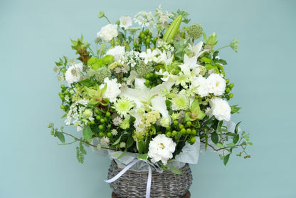 Sympathy Arrangement White & Green
