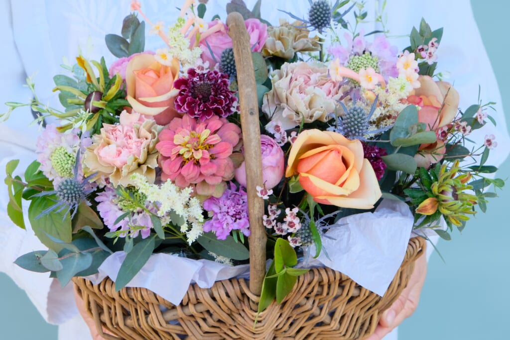 Nuance Color Basket Arrangement