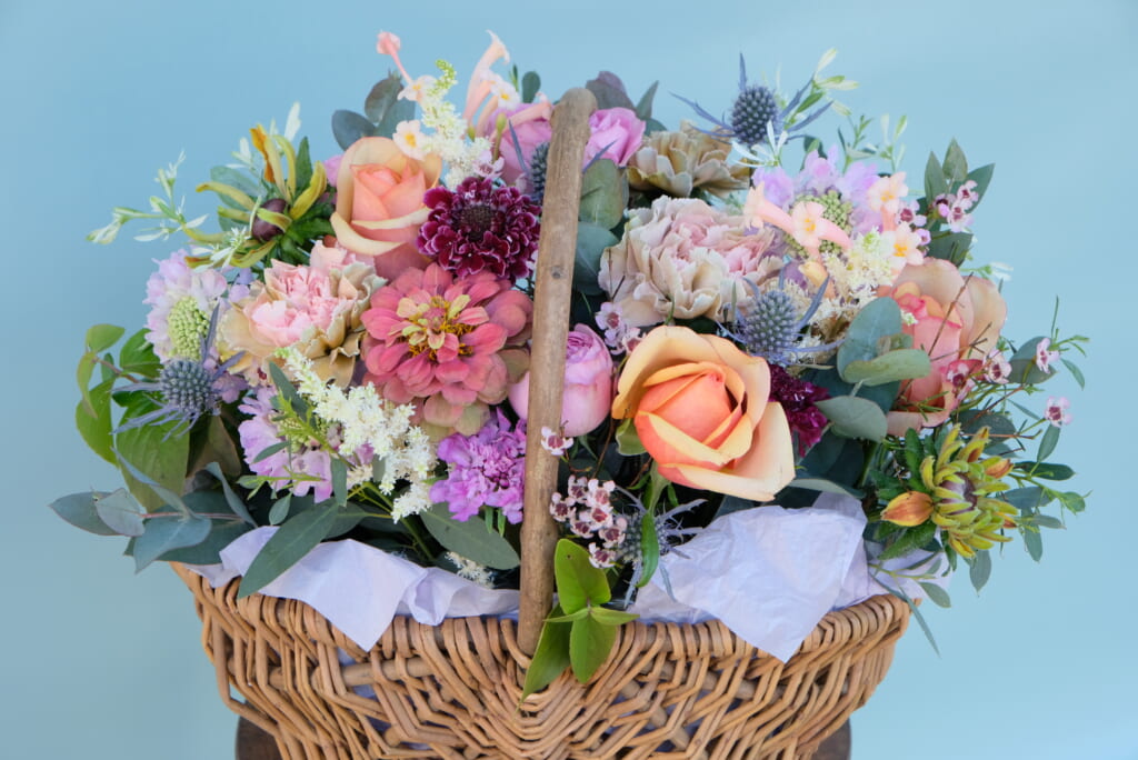 Nuance Color Basket Arrangement
