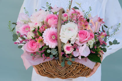 Pink Basket Arrangement