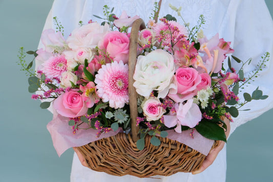 Pink Basket Arrangement