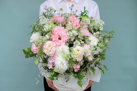 Sympathy Arrangement White & Pink
