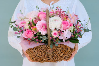 Pink Basket Arrangement