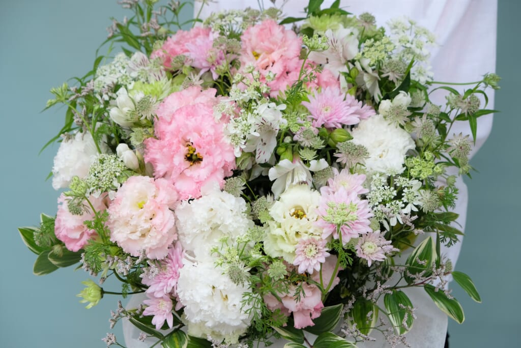 Sympathy Arrangement White & Pink