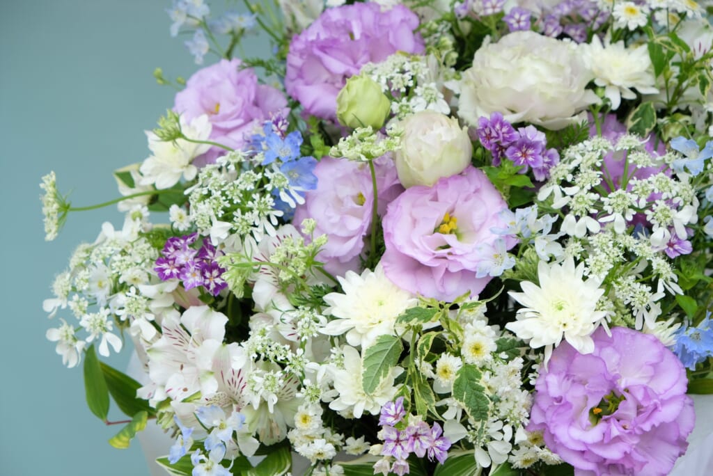 Sympathy Arrangement Blue & Purple