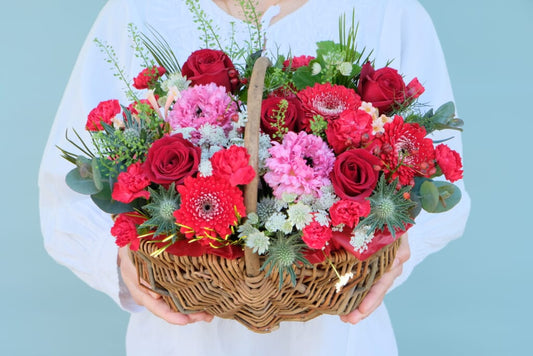 Red Basket Arrangement