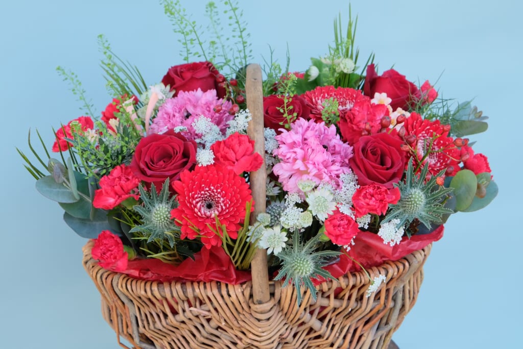 Red Basket Arrangement