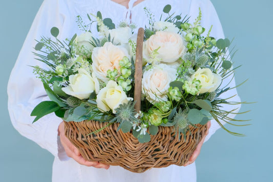 White Basket Arrangement