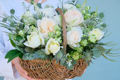 White Basket Arrangement