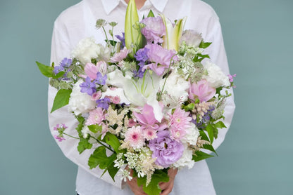 Sympathy Bouquet White, Pink & Purple