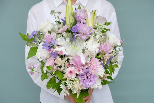 Sympathy Bouquet White, Pink & Purple