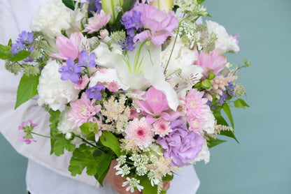 Sympathy Bouquet White, Pink & Purple